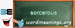 WordMeaning blackboard for sorcerous